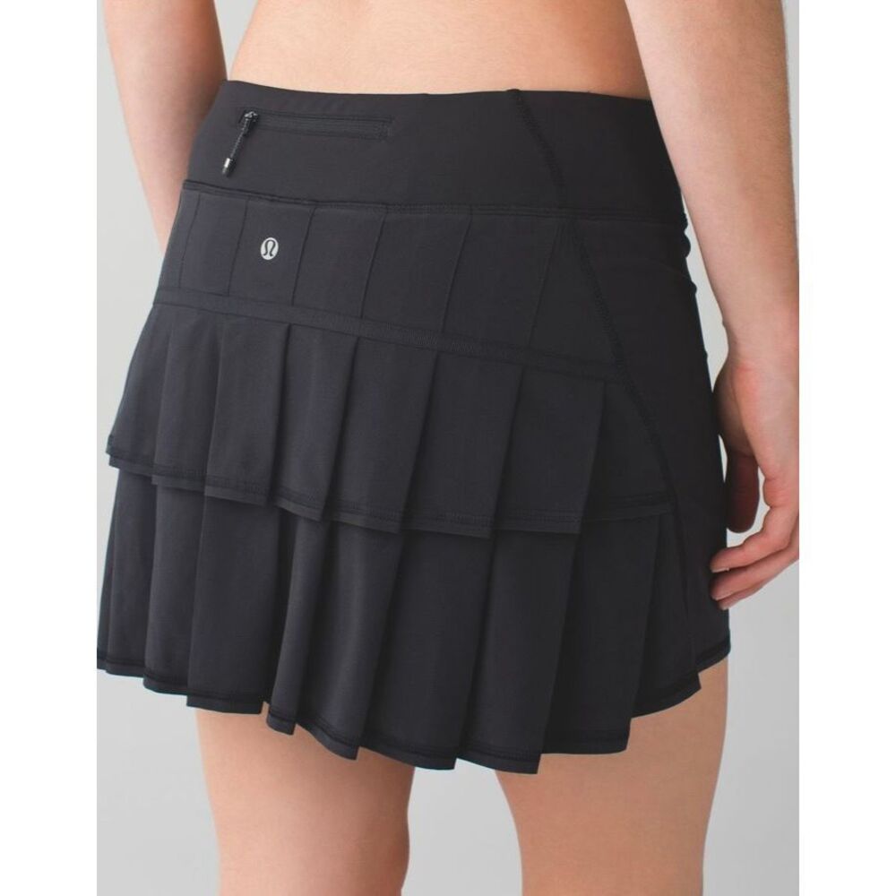 lululemon athletica Black Tiered Pleated Athletic Skirt